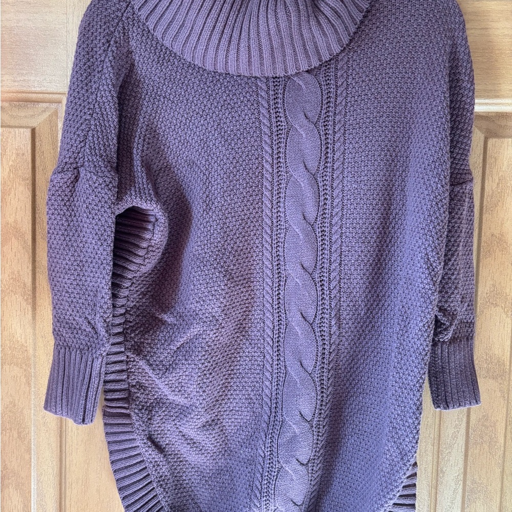 Express Purple Cowl Neck Sweater